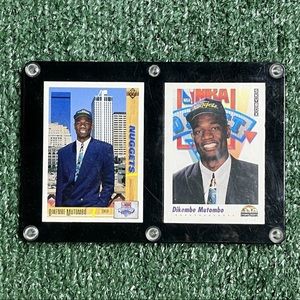 Denver Nuggets Dikembe Mutombo Draft Day Double Rookie Card Set (1992)